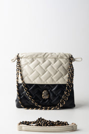 Kurt Geiger Borsa a Mano Bicolor con Coulisse 4702401109 BLK/WHITE