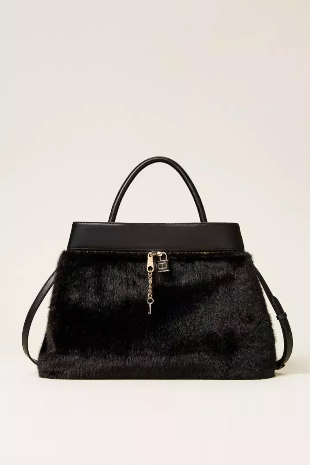 Twin-set Borsa a Mano con Charms Tracolla 252TD8400 NERO