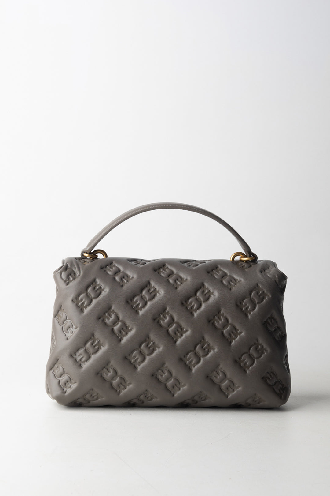 Pinko Borsa a Mano Love Birds GRIGIO ASFALTO 1 - ANTIQUE GOL