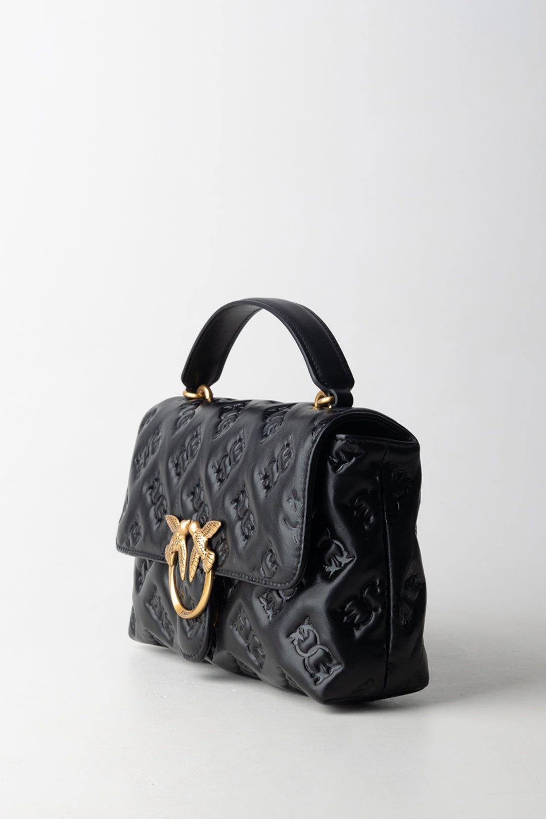 Pinko Borsa a Mano Love Birds NERO-ANTIQUE GOLD