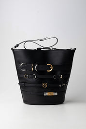 Pinko Borsa a Secchiello con Fibbie 104366 A26K NERO LIMOUSINE A