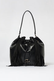 Twin-set Borsa a Secchiello con Frange 252TB7120 NERO