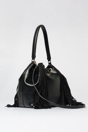 Twin-set Borsa a Secchiello con Frange 252TB7120 NERO