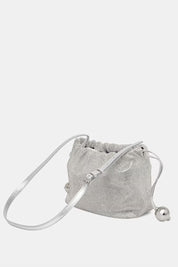 Patrizia Pepe Borsa a Secchiello Gioiello con Strass 2B0181 M017 SILVER/CRYSTAL