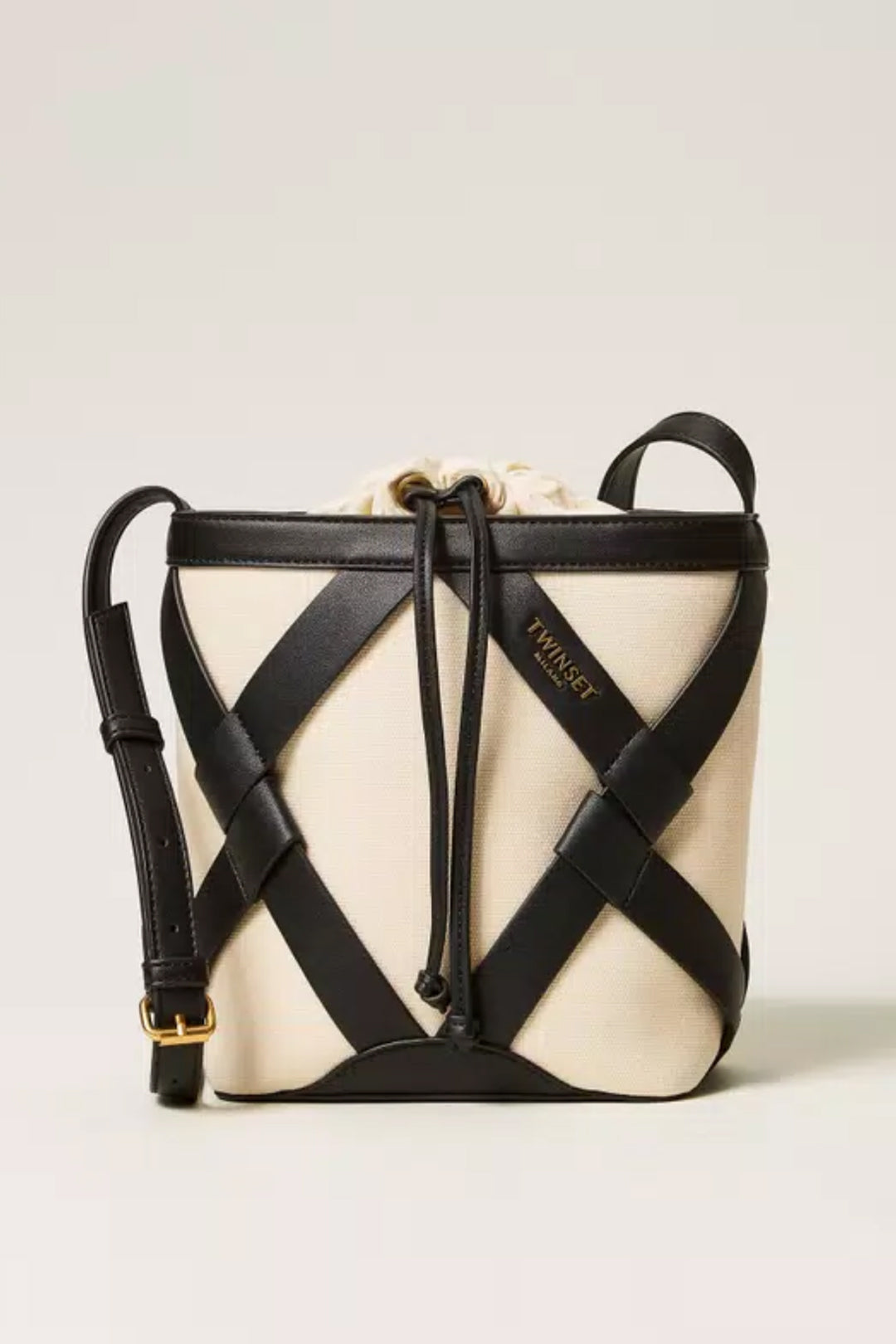 Twin-set Borsa a Secchiello In Canvas 261TB7270 BIC.MADREPERLA/NERO