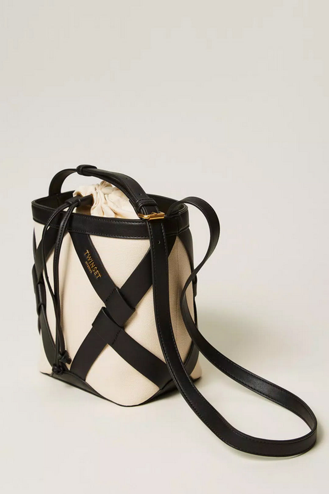 Twin-set Borsa a Secchiello In Canvas 261TB7270 BIC.MADREPERLA/NERO