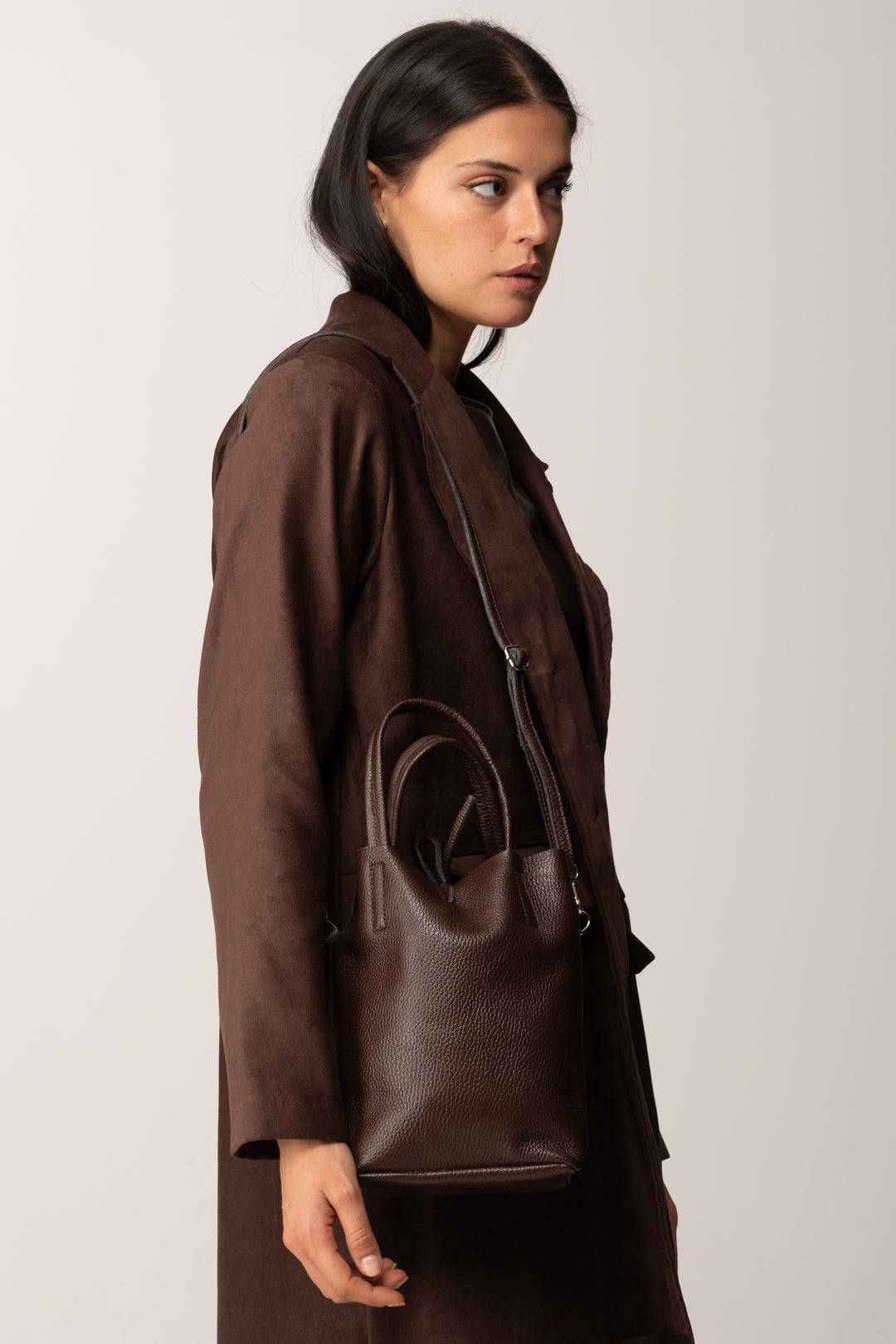 Khloe Femme Borsa a Secchiello In Similpelle Martellat MORO