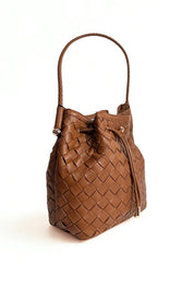 Twin-set Borsa a Secchiello Intrecciata a Mano 261TB7302 CUOIO