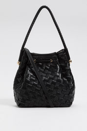 Twin-set Borsa a Secchiello Intrecciata a Mano 261TB7302 NERO