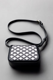 Elisabetta Franchi Bambina Borsa a Spalla con Motivo Monogram e Placca Logo EFBO119CGA039.D596
