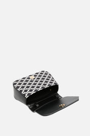 Elisabetta Franchi Bambina Borsa a Spalla con Motivo Monogram e Placca Logo EFBO119CGA039.D599