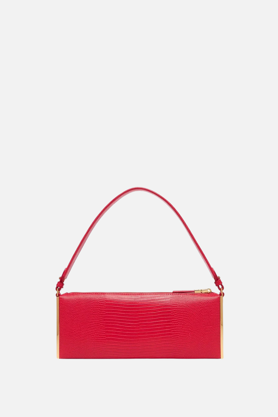Elisabetta Franchi Borsa a Spalla con Stampa Lucertola e Dettagli Dorati BS15A66E2 RED PASSION