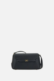 Elisabetta Franchi Borsa a Spalla Effetto Pelle con Placca Logo BS01A66E2 NERO