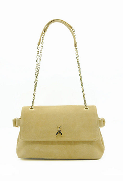 Patrizia Pepe Borsa a Spalla In Pelle Scamosciata con Catena 8B0306 L152 OLIVE SUEDE