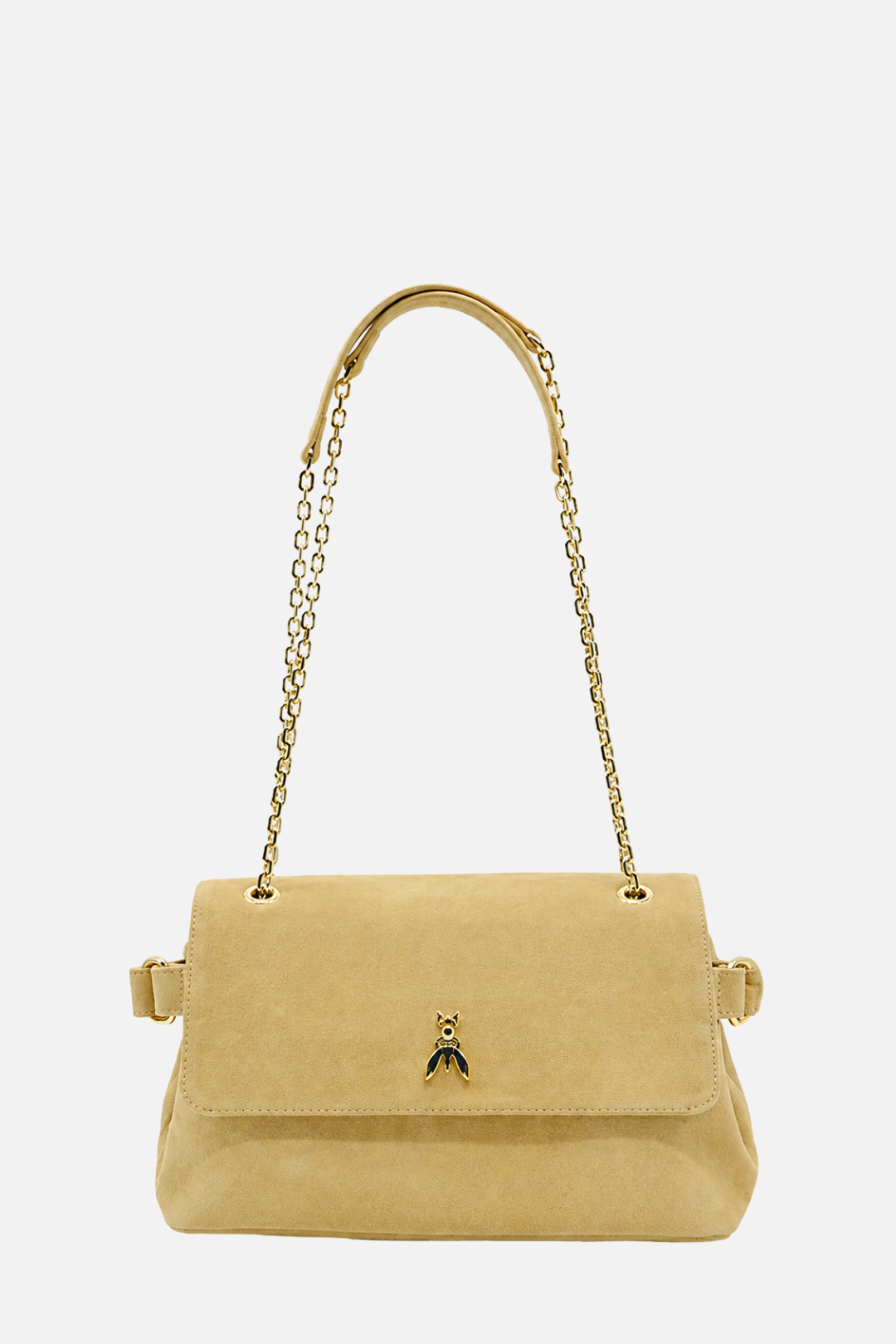 Patrizia Pepe Borsa a Spalla In Pelle Scamosciata con Catena 8B0306 L152 OLIVE SUEDE
