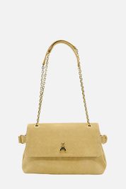 Patrizia Pepe Borsa a Spalla In Pelle Scamosciata con Catena 8B0306 L152 OLIVE SUEDE