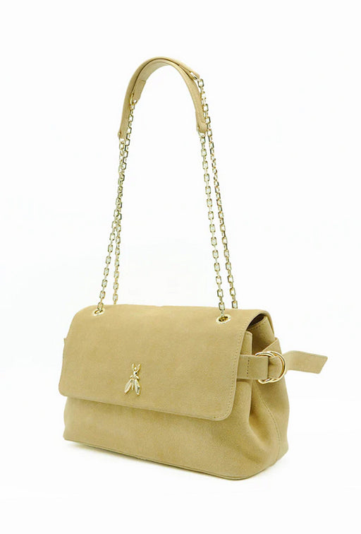 Patrizia Pepe Borsa a Spalla In Pelle Scamosciata con Catena 8B0306 L152 OLIVE SUEDE