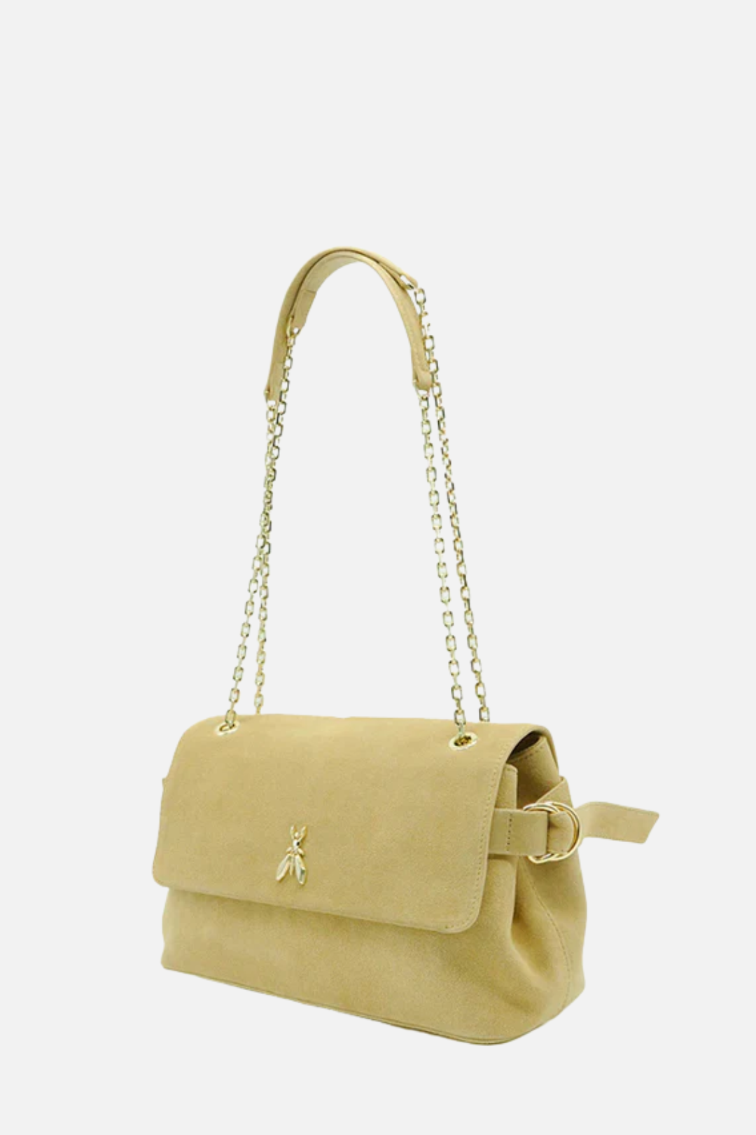 Patrizia Pepe Borsa a Spalla In Pelle Scamosciata con Catena 8B0306 L152 OLIVE SUEDE