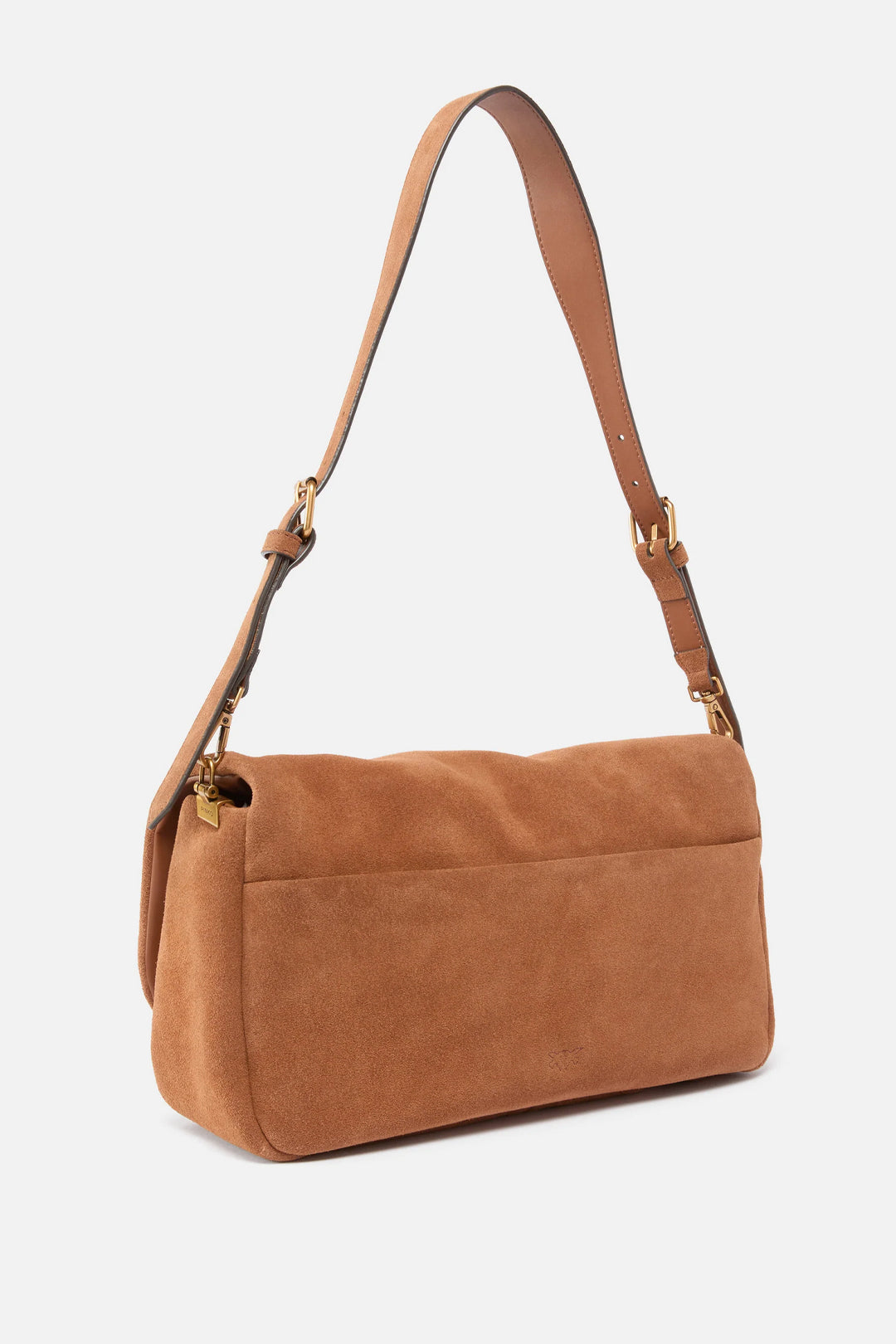 Pinko Borsa a Spalla In Pelle Scamosciata con Love Birds 106178 A0F6 L17Q