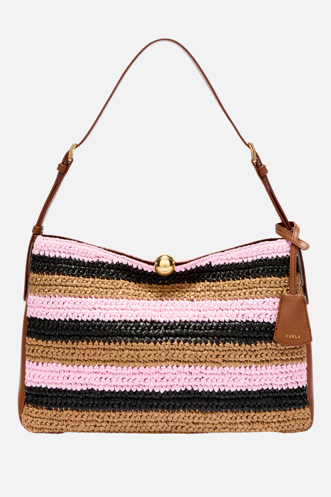 Furla Borsa a Spalla In Rafia Crochet Sfera l WB02043 BX4447 TCO00