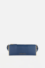Elisabetta Franchi Borsa a Spalla Pelle con Stampa Lucertola BS15A66E2 BLU NOTTE