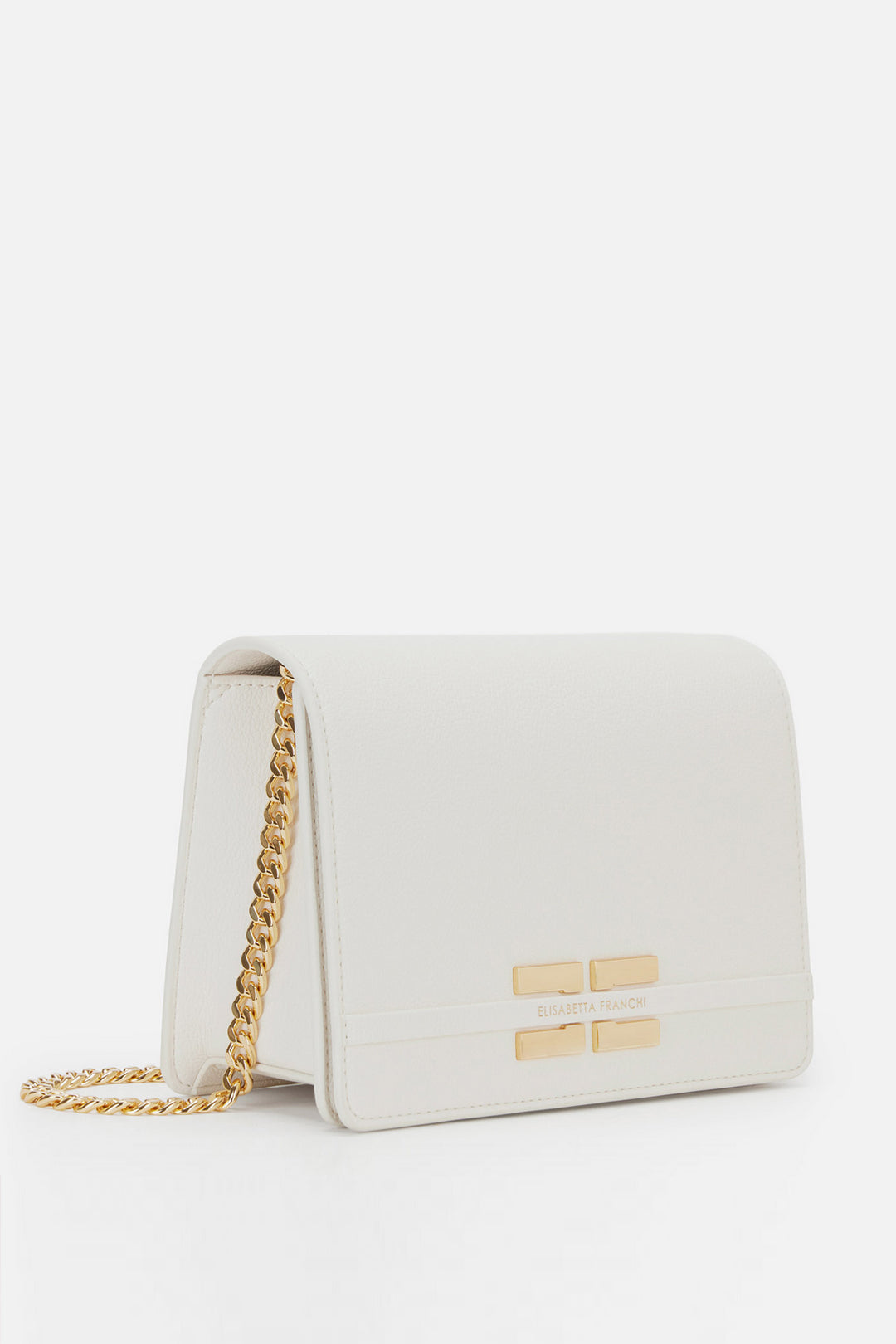 Elisabetta Franchi Borsa a Tracolla a Catena con Logo BS39A61E2 BURRO