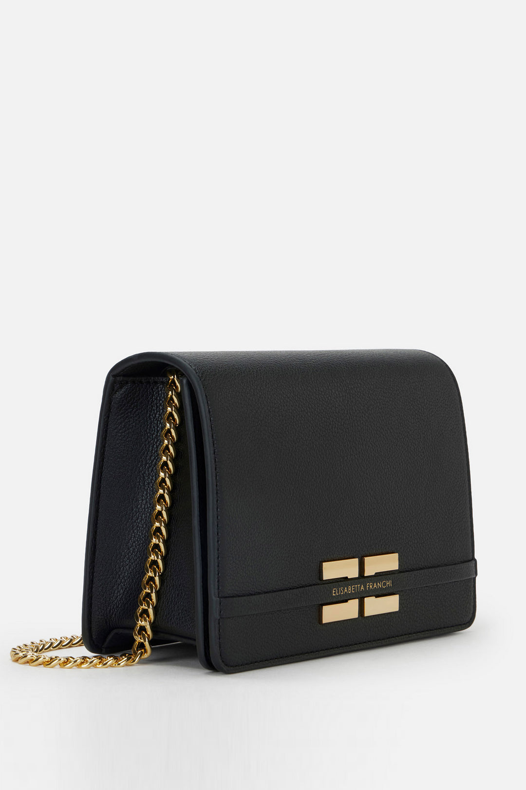 Elisabetta Franchi Borsa a Tracolla a Catena con Logo BS39A61E2 NERO