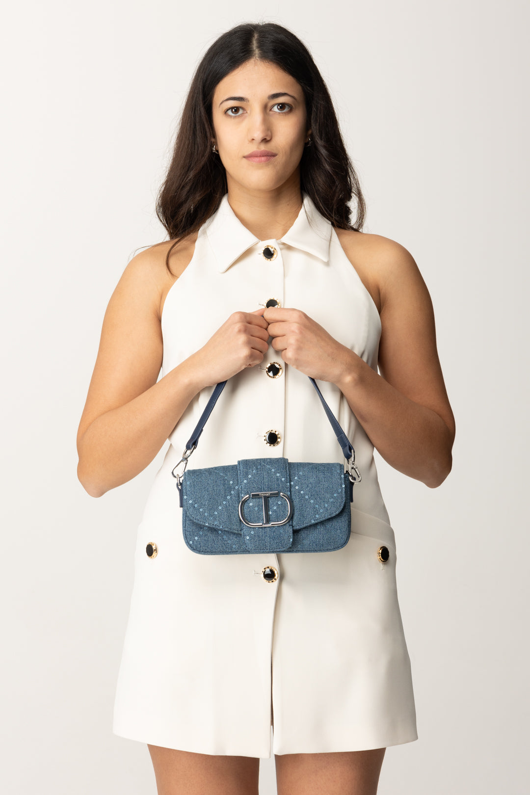 Tracolla Borse In Denim Twin-set Woman Shoulder Bag 'amie' In