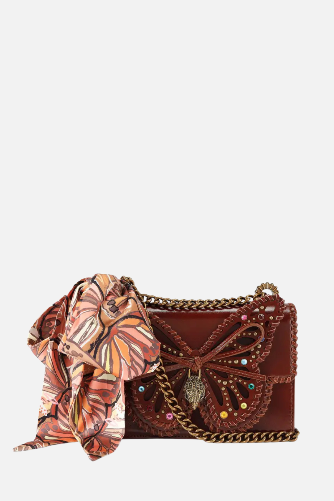 Kurt Geiger Borsa a Tracolla Butterfly con Cristalli 5578730109 BROWN