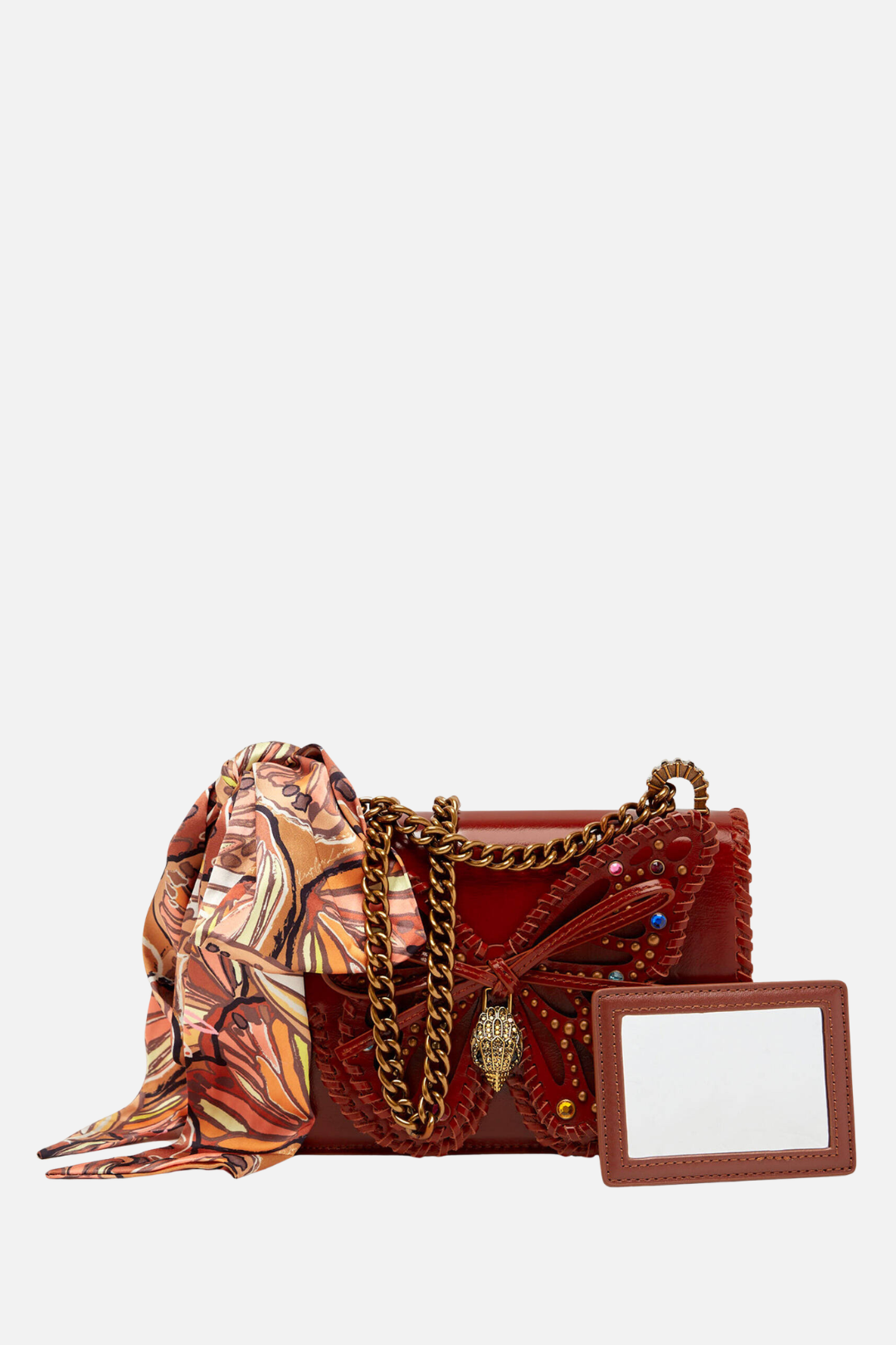 Kurt Geiger Borsa a Tracolla Butterfly con Cristalli 5578730109 BROWN