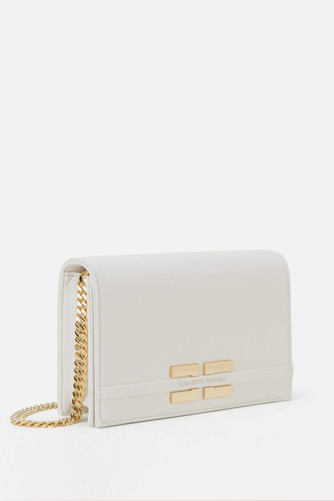 Elisabetta Franchi Borsa a Tracolla Compatta con Logo BURRO
