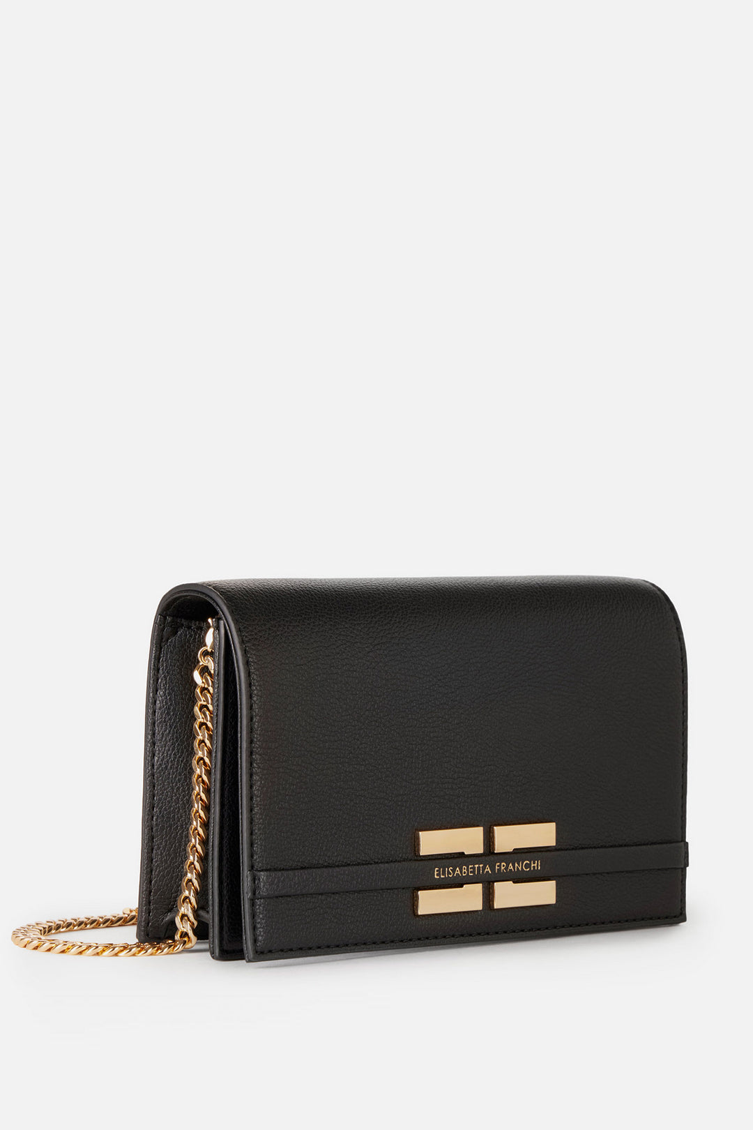 Elisabetta Franchi Borsa a Tracolla Compatta con Logo NERO