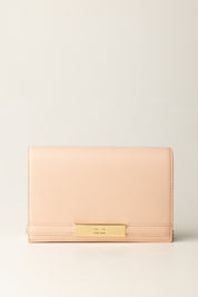 Elisabetta Franchi Borsa a Tracolla con Catena Groumette e Logo BS40A56E2 NUDE