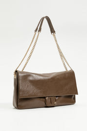 Twin-set Borsa a Tracolla con Catena Scorrevole 252TD8120 FANGO