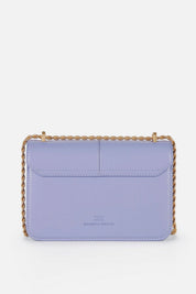 Elisabetta Franchi Borsa a Tracolla con Placca Logo Smaltata BS91A61E2 LILLA