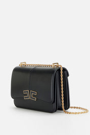 Elisabetta Franchi Borsa a Tracolla con Placca Logo Smaltata BS91A61E2 NERO