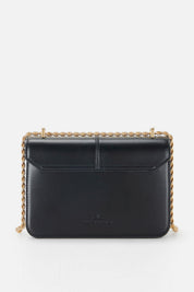 Elisabetta Franchi Borsa a Tracolla con Placca Logo Smaltata BS91A61E2 NERO