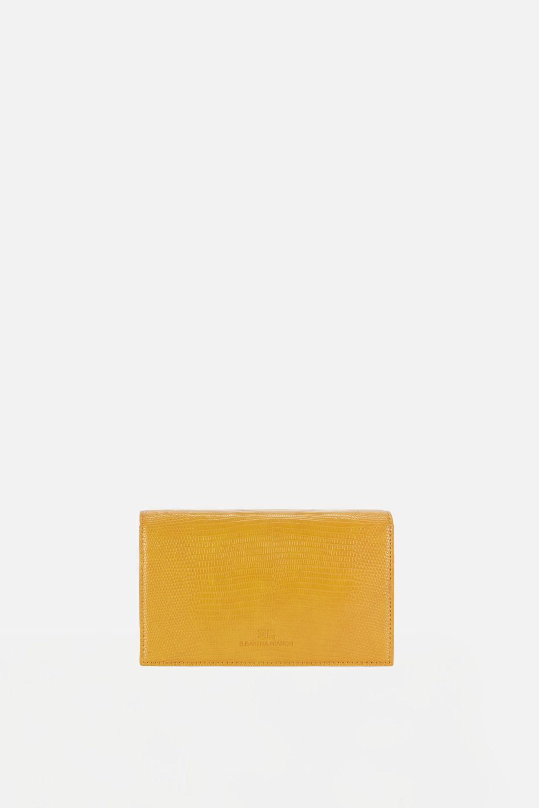 Elisabetta Franchi Borsa a Tracolla Effetto Pelle con Stampa Lucertola BS08A66E2 AMBRA