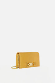 Elisabetta Franchi Borsa a Tracolla Effetto Pelle con Stampa Lucertola BS08A66E2 AMBRA