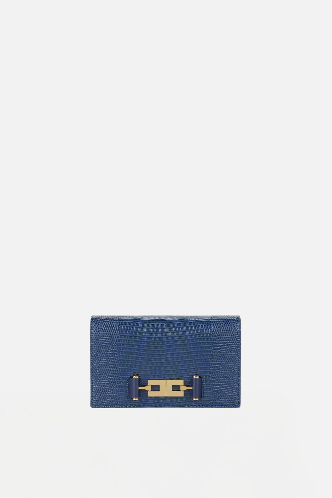 Elisabetta Franchi Borsa a Tracolla Effetto Pelle con Stampa Lucertola BS08A66E2 BLU NOTTE