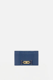 Elisabetta Franchi Borsa a Tracolla Effetto Pelle con Stampa Lucertola BS08A66E2 BLU NOTTE