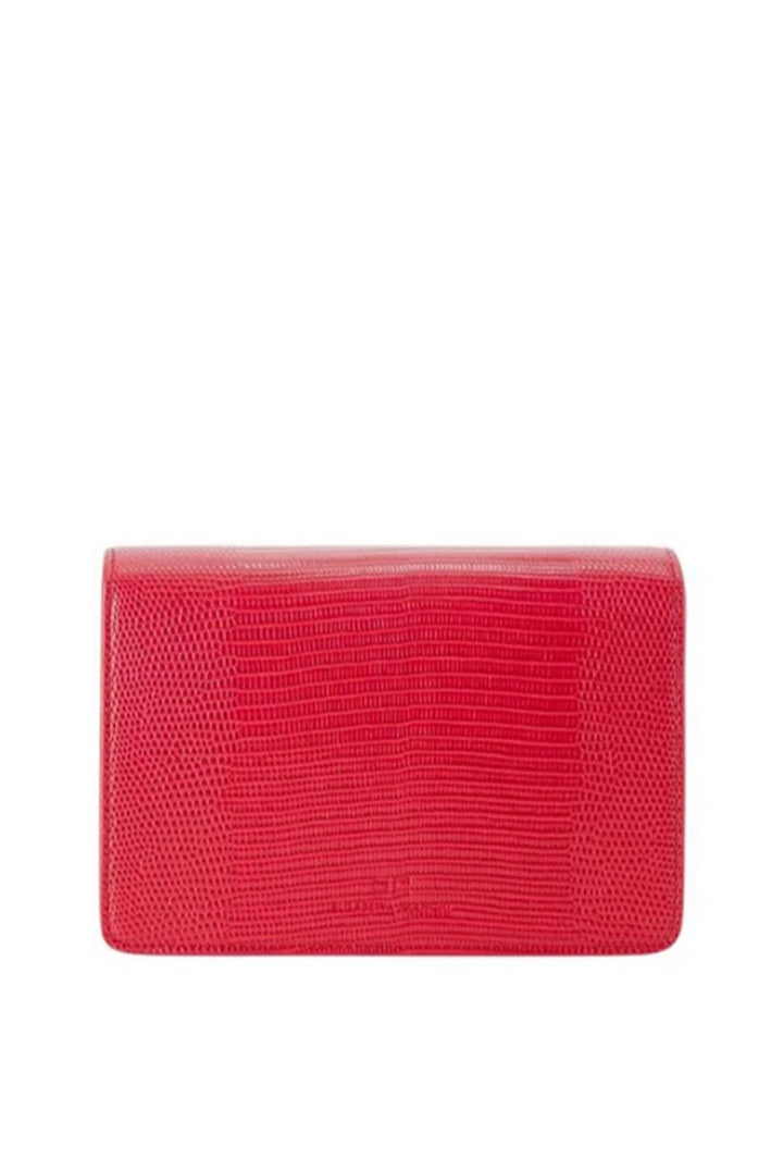 Elisabetta Franchi Borsa a Tracolla Effetto Pelle con Stampa Lucertola BS08A66E2 RED PASSION