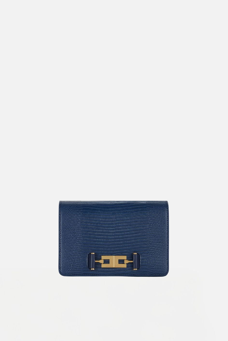 Elisabetta Franchi Borsa a Tracolla Effetto Pelle con Stampa Lucertola BS09A66E2 BLU NOTTE