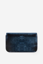 Elisabetta Franchi Borsa a Tracolla In Velluto con Stampa Cocco BS20A67E2 BLU NOTTE