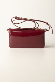 Elisabetta Franchi Bambina Borsa a Tracolla In Vernice con Maxi Logo Cc EFBO109CTV078 CHERRY