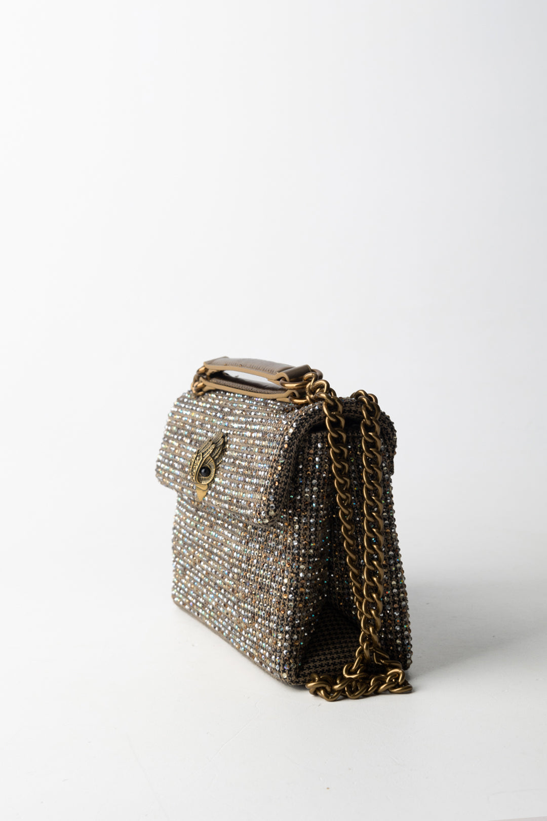 Kurt Geiger Borsa a Tracolla Md Kesington con Strass 4369743609 BEIGE COMB