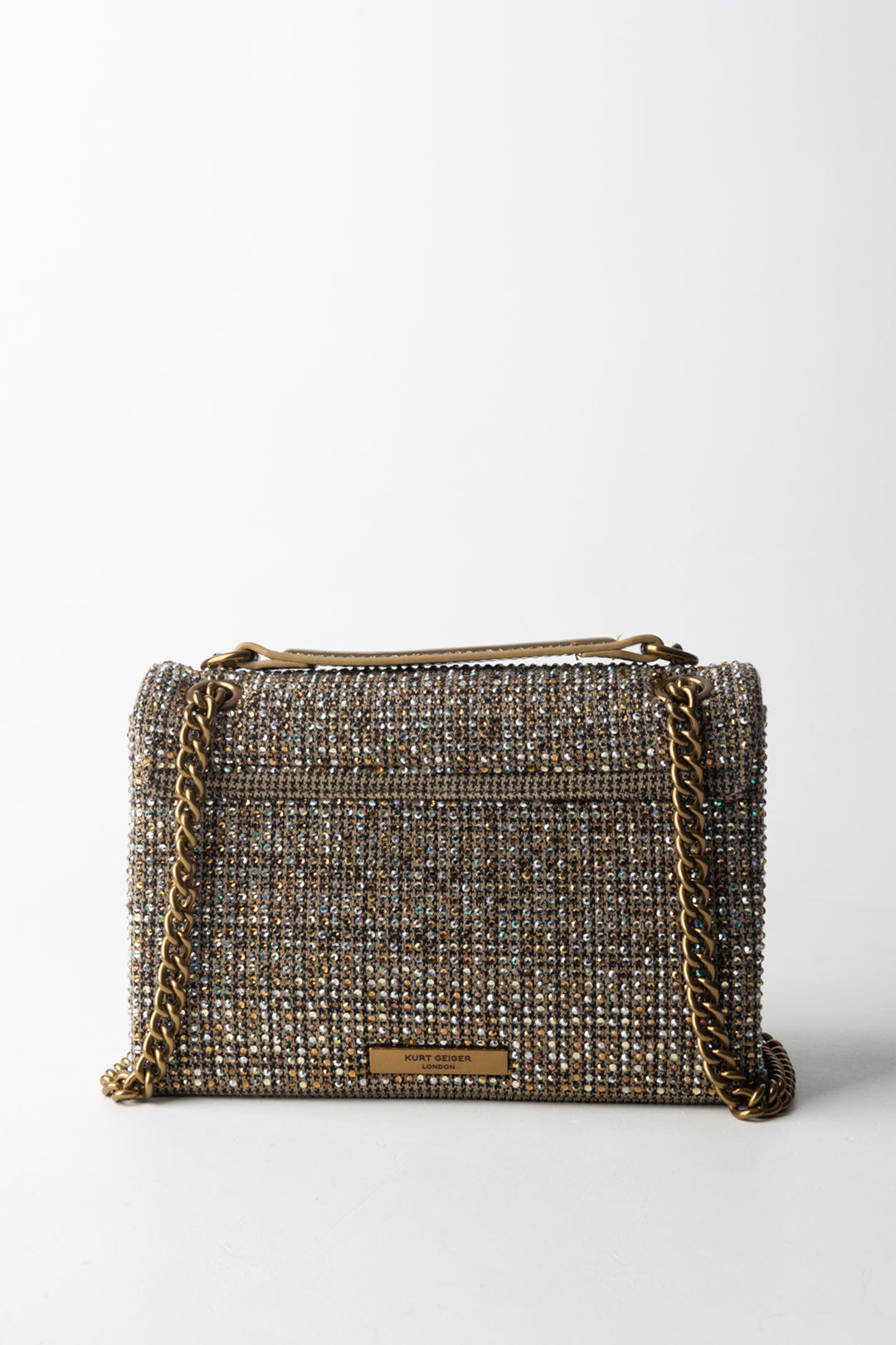 Kurt Geiger Borsa a Tracolla Md Kesington con Strass 4369743609 BEIGE COMB