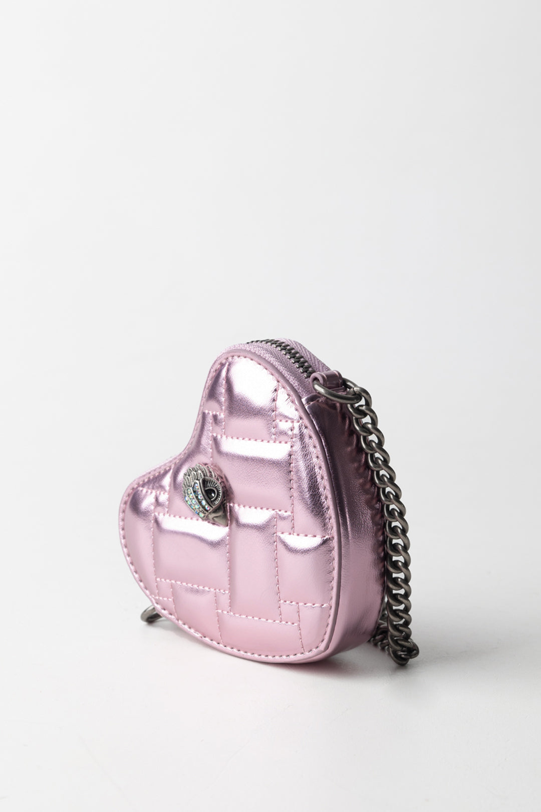 Kurt Geiger Borsa a Tracolla Micro Heart Metal 4029253979 PALE PINK