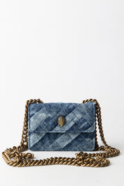 Kurt Geiger Borsa a Tracolla Micro Kensington In Jeans 9548688669 DENIM