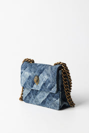 Kurt Geiger Borsa a Tracolla Micro Kensington In Jeans 9548688669 DENIM
